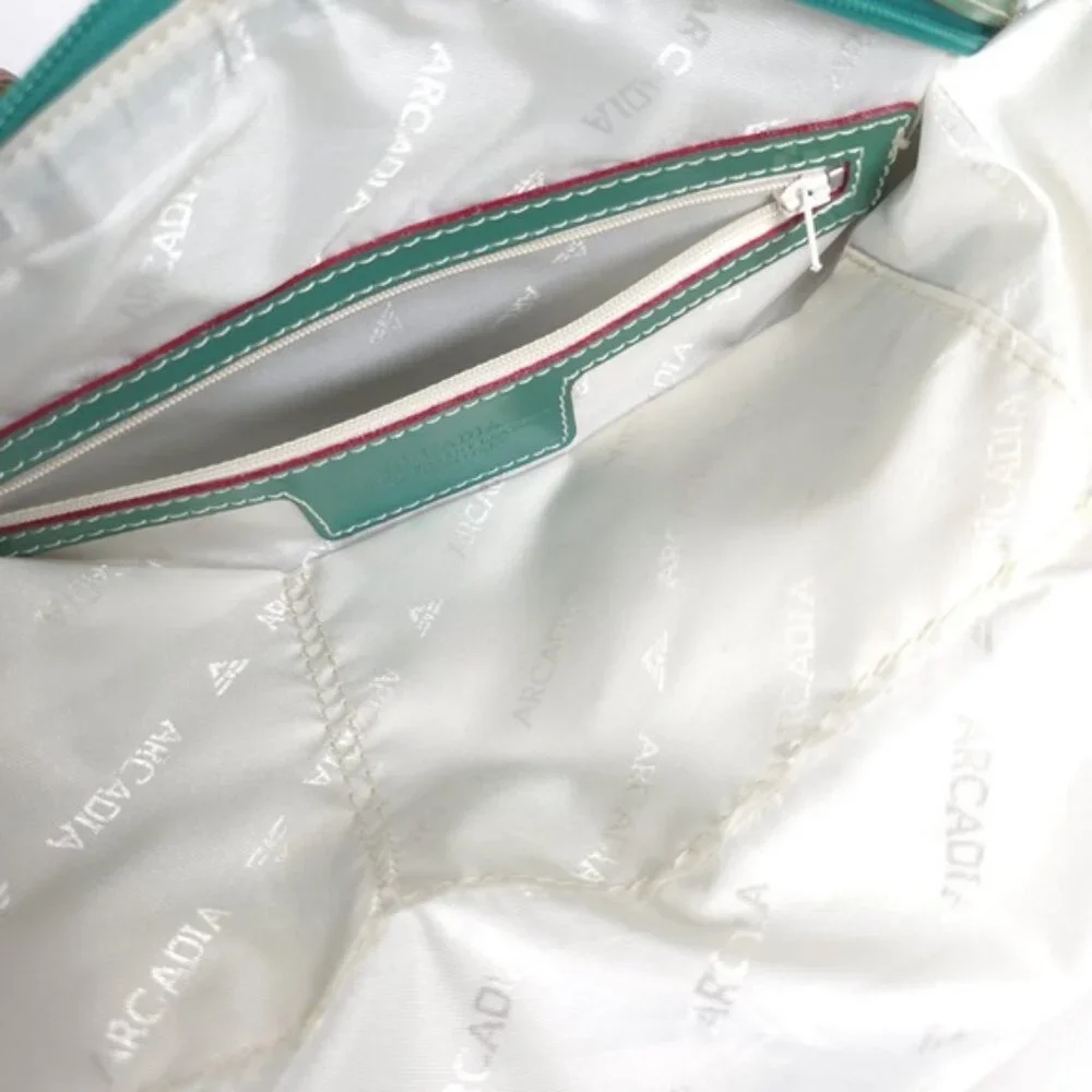 ARCADIA Made in‎ Italy 🇮🇹 Bugatti GENUINE PATENT LEATHER Double Handle Purse